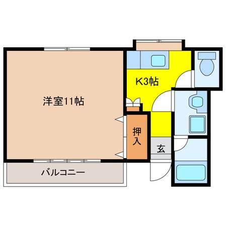 ブルーハイツ1の物件間取画像